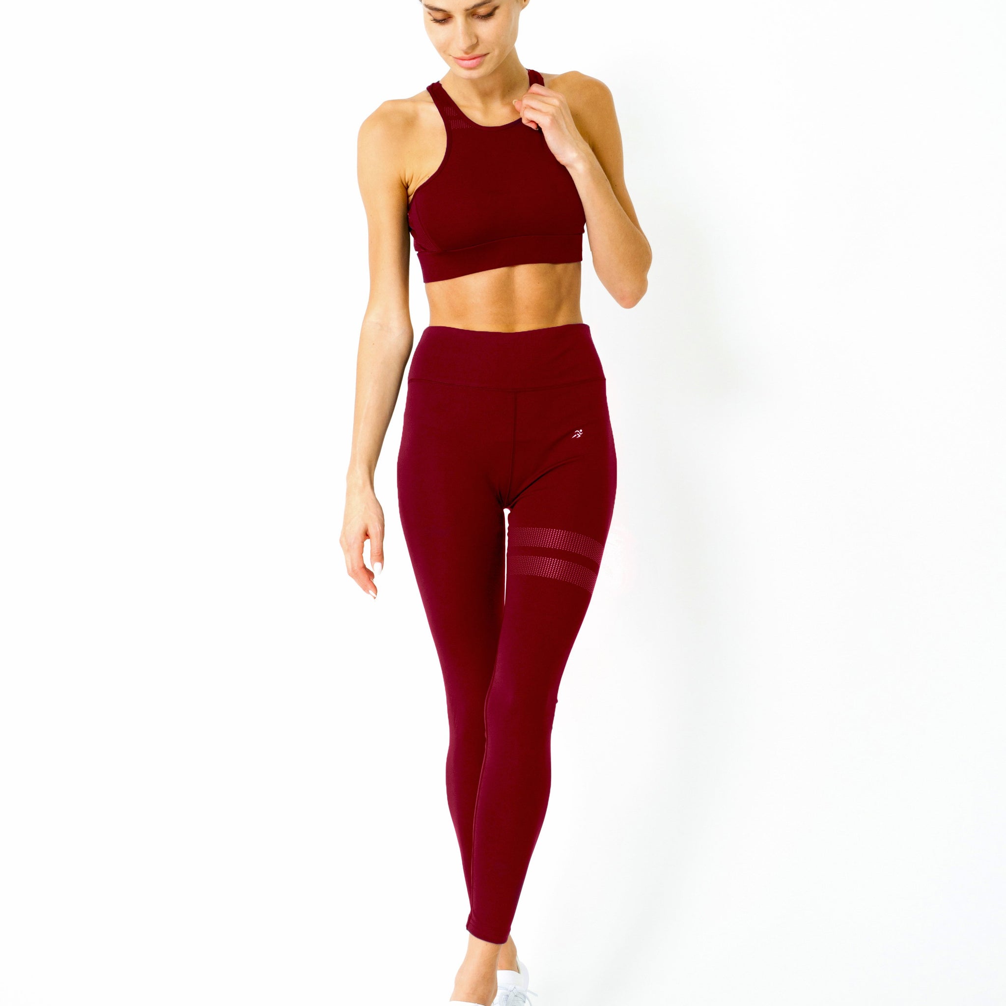 Ashton Set - Sports Bra & Leggings - Maroon